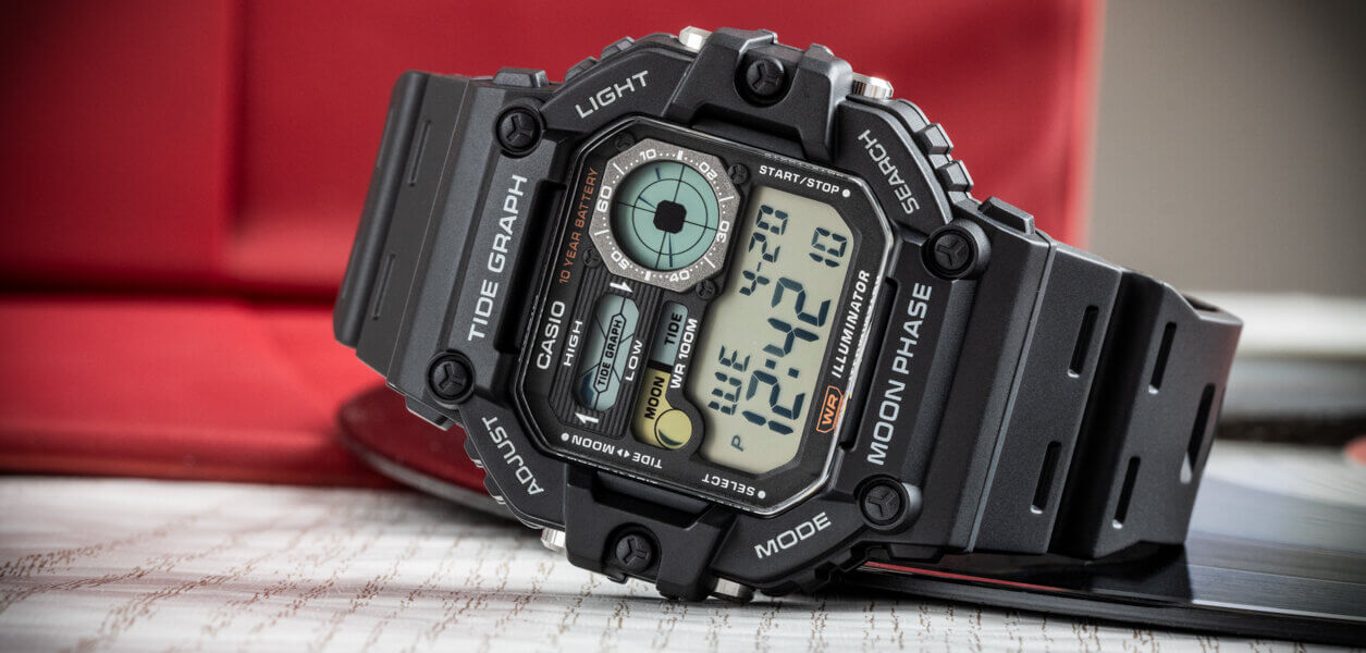 Ceas bărbătesc Casio Outgear Fishing WS-1700H-1AVEF