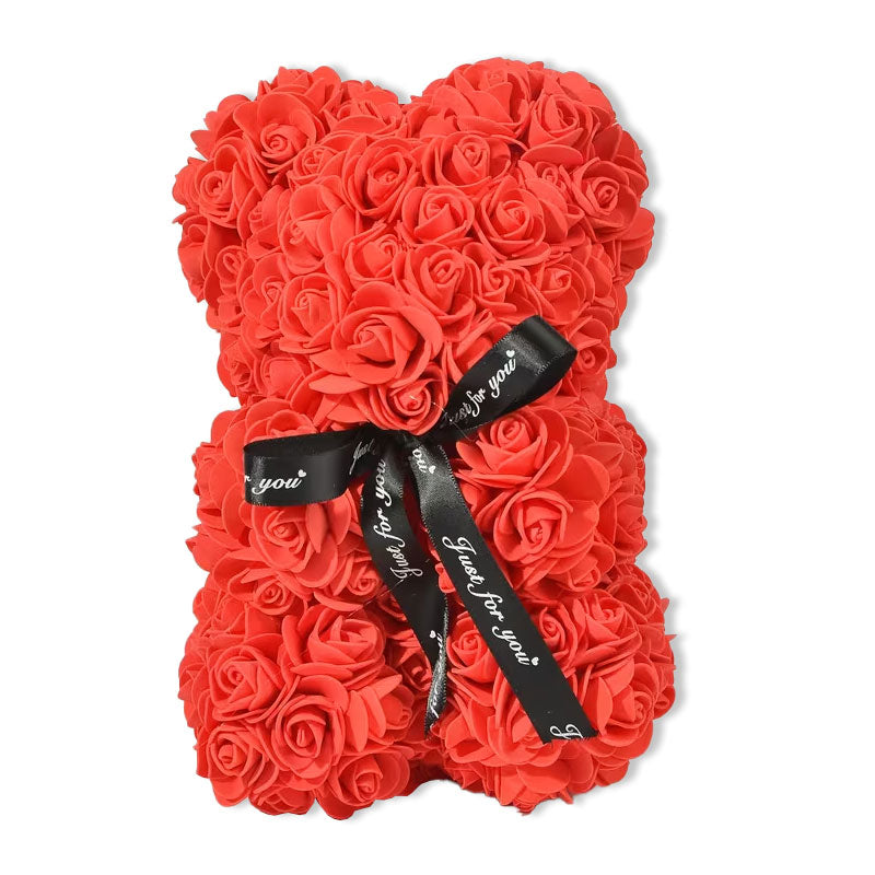 Rose Bear Deluxe roșu